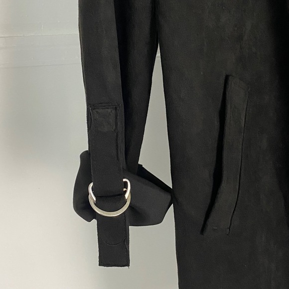 KUT FROM THE KLOTH Faye Faux Suede Open Jacket Black Womens Size Medium - Picture 5 of 11